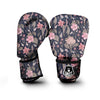 Amaryllis Pink Print Pattern Boxing Gloves-grizzshop