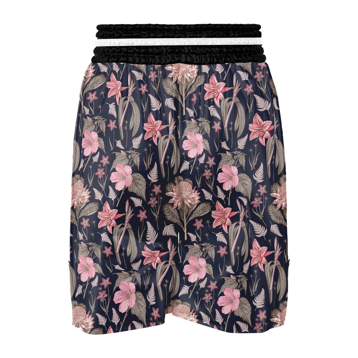 Amaryllis Pink Print Pattern Boxing Shorts-grizzshop