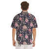 Amaryllis Pink Print Pattern Men's Short Sleeve Shirts-grizzshop