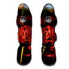 Amaryllis Red Japanese Print Muay Thai Shin Guards-grizzshop