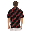 Amaryllis Red Japanese Print Pattern Men's Short Sleeve Shirts-grizzshop