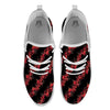 Amaryllis Red Japanese Print Pattern White Athletic Shoes-grizzshop