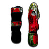 Amaryllis Red Print Muay Thai Shin Guards-grizzshop