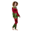 Amaryllis Red Print Women's Pajamas-grizzshop