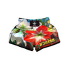Amaryllis White And Red Print Muay Thai Boxing Shorts-grizzshop