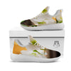 Amaryllis White Print White Athletic Shoes-grizzshop