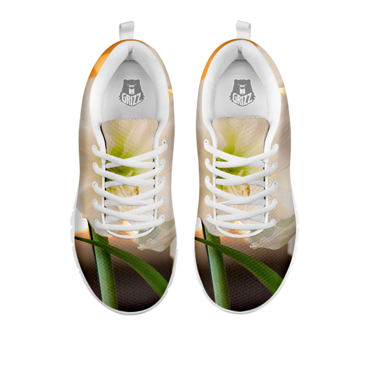 Amaryllis White Print White Sneaker-grizzshop