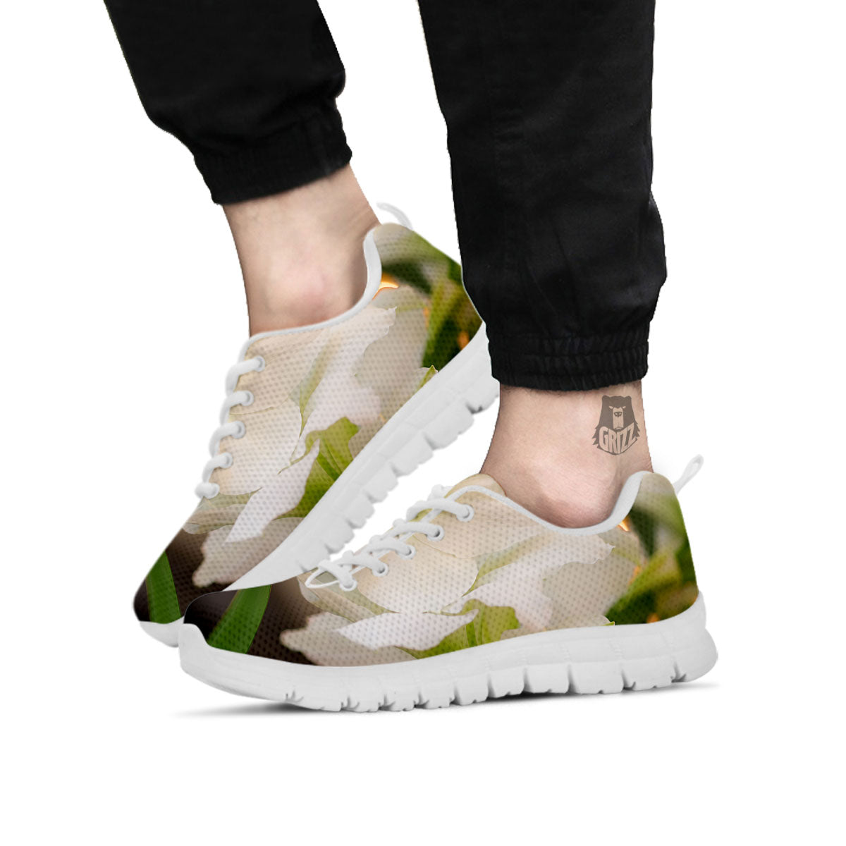 Amaryllis White Print White Sneaker-grizzshop