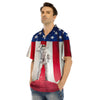 American Astronaut Print Men's Hawaiian Shirt-grizzshop