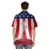 American Astronaut Print Men's Hawaiian Shirt-grizzshop