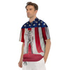 American Astronaut Print Men's Short Sleeve Shirts-grizzshop