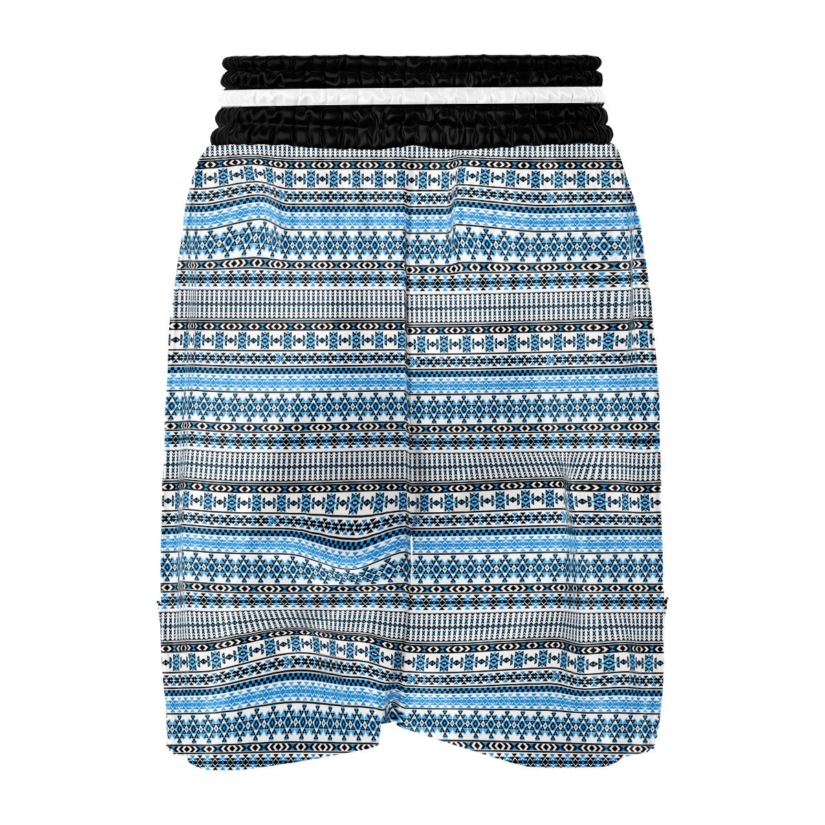 American Aztec Blue Native Print Pattern Boxing Shorts-grizzshop
