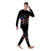 American Cannabis Leaf Flag Print Men's Pajamas-grizzshop