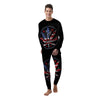 American Cannabis Leaf Flag Print Men's Pajamas-grizzshop