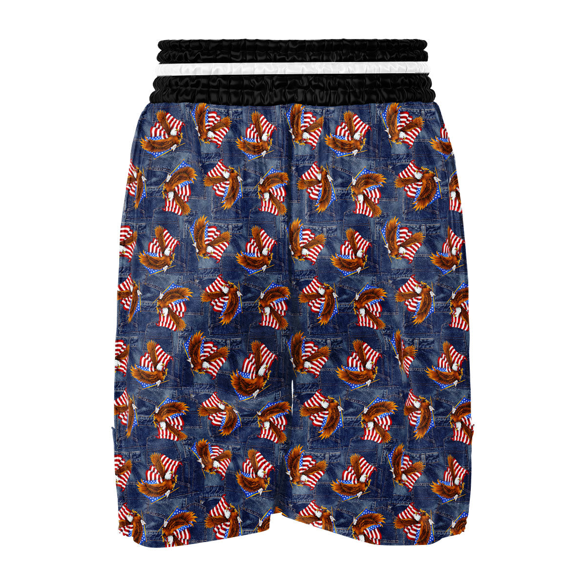 American Eagle Denim Print Pattern Boxing Shorts-grizzshop