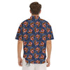 American Eagle Denim Print Pattern Men's Short Sleeve Shirts-grizzshop