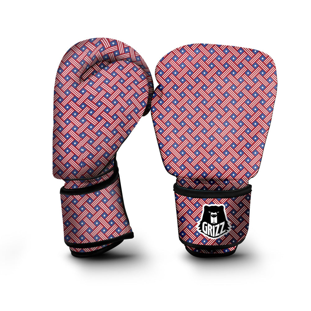 American Flag 4th of July Print Pattern Boxing Gloves-grizzshop