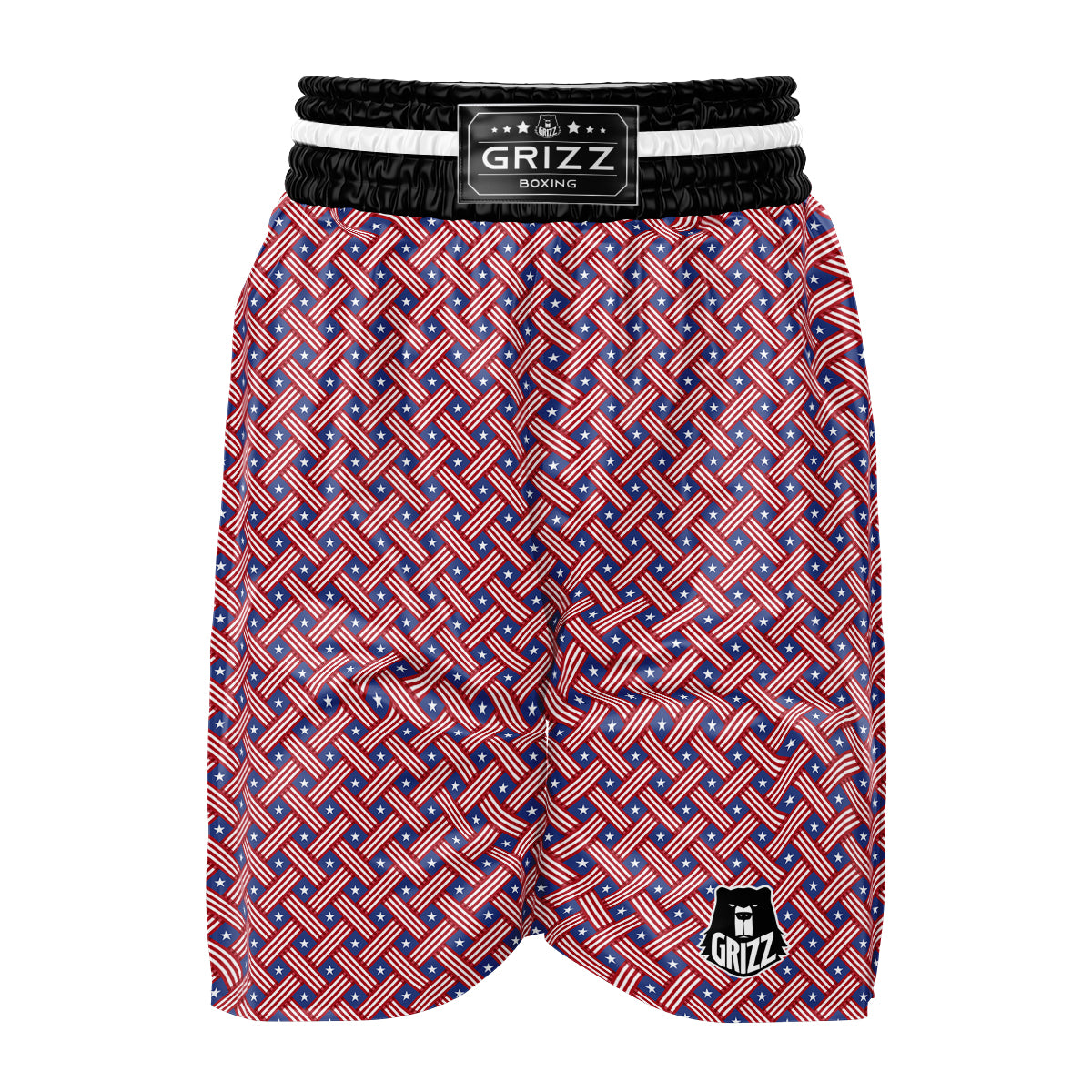 American Flag 4th of July Print Pattern Boxing Shorts-grizzshop