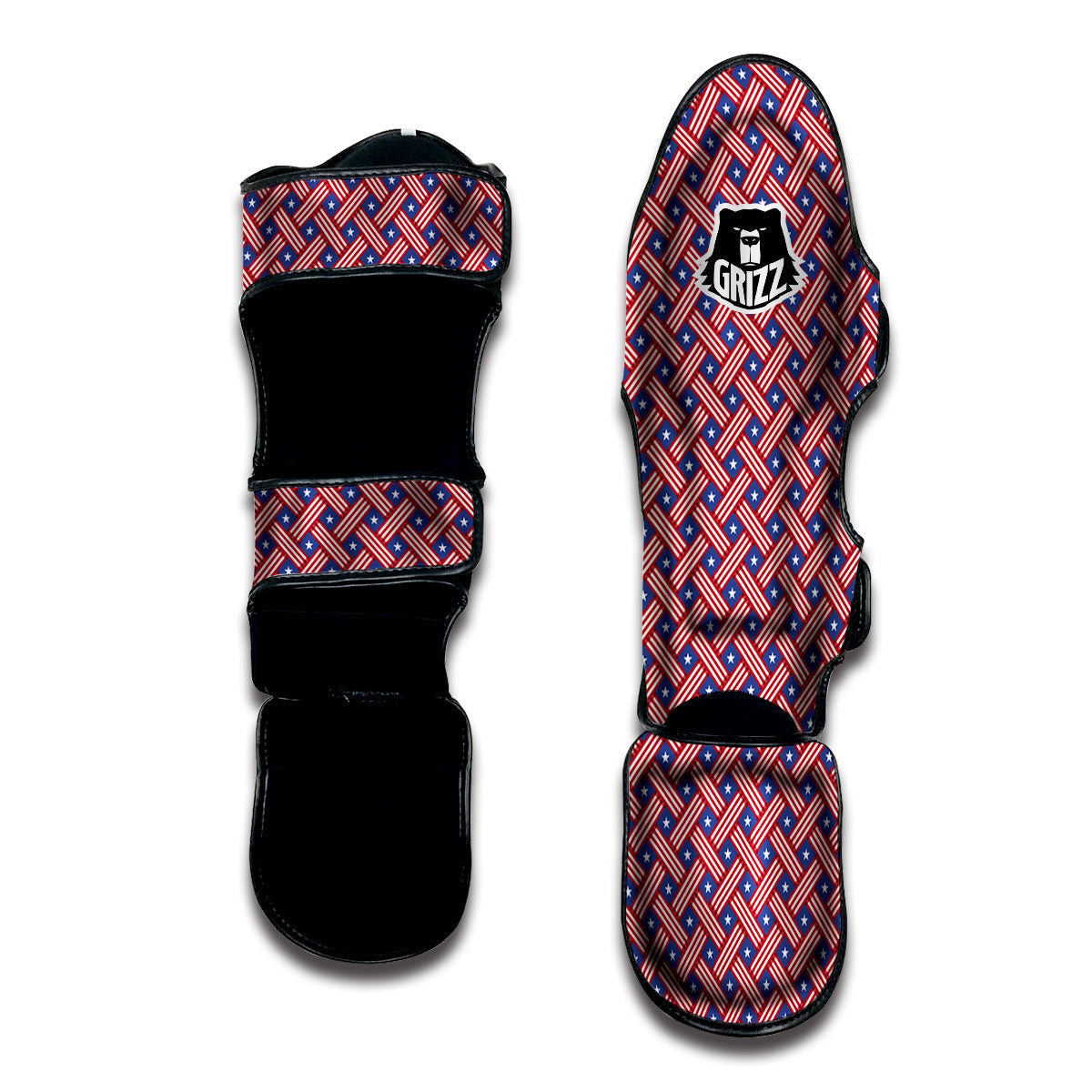American Flag 4th of July Print Pattern Muay Thai Shin Guards-grizzshop