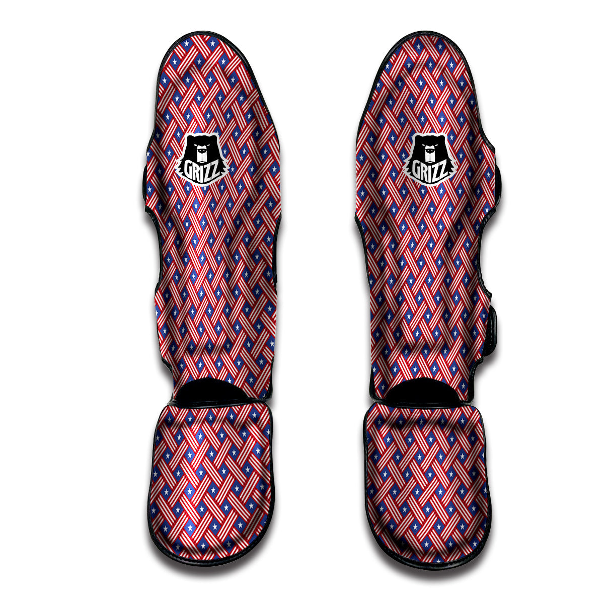 American Flag 4th of July Print Pattern Muay Thai Shin Guards-grizzshop
