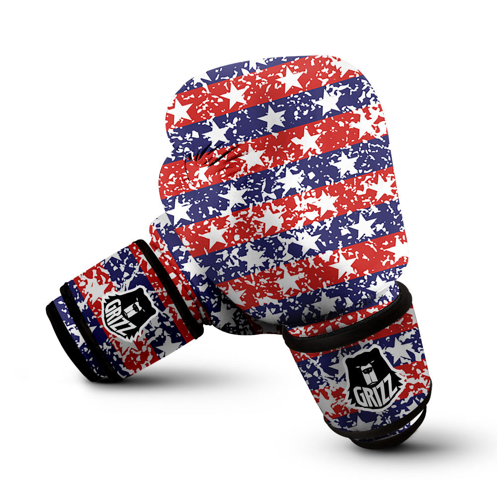 American Flag Abstract Print Boxing Gloves-grizzshop