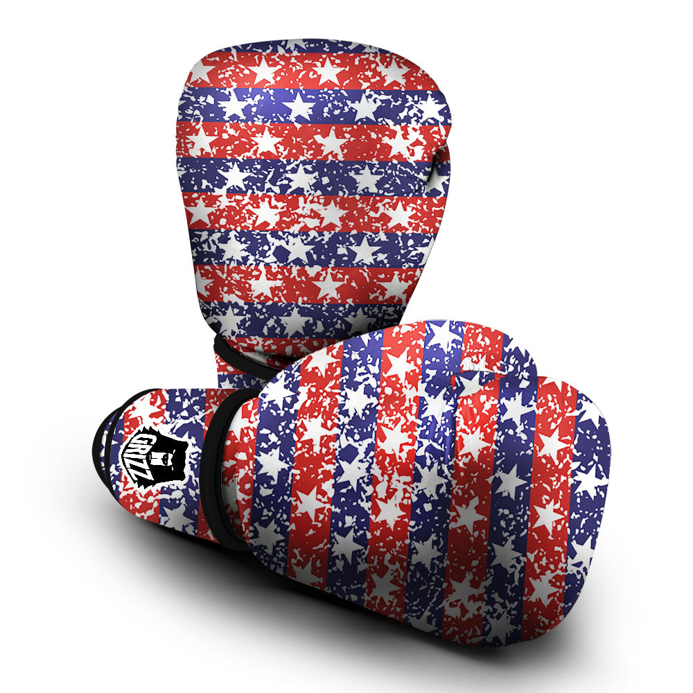 American Flag Abstract Print Boxing Gloves-grizzshop