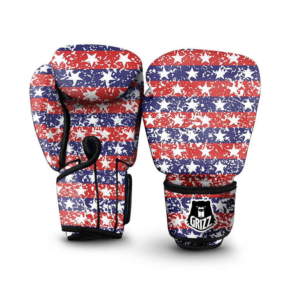 American Flag Abstract Print Boxing Gloves-grizzshop