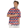 American Flag Abstract Print Men's Short Sleeve Shirts-grizzshop