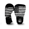 American Flag Black Print Boxing Gloves-grizzshop