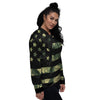 American Flag Camouflage Print Women's Bomber Jacket-grizzshop