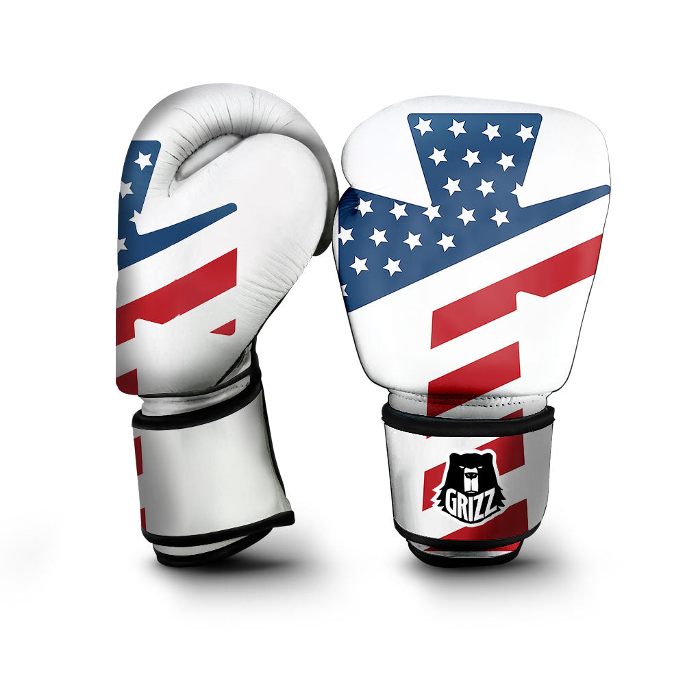 American Flag Christian Cross Print Boxing Gloves-grizzshop
