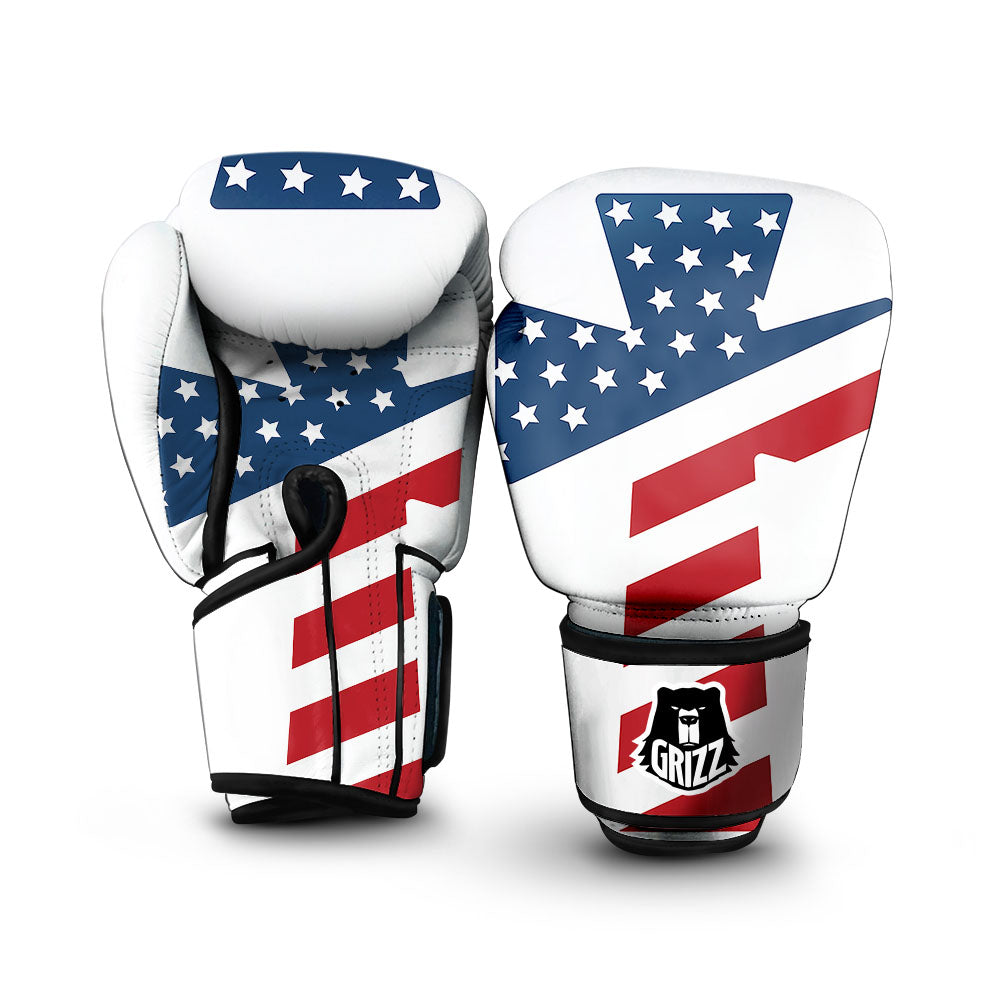 American Flag Christian Cross Print Boxing Gloves-grizzshop