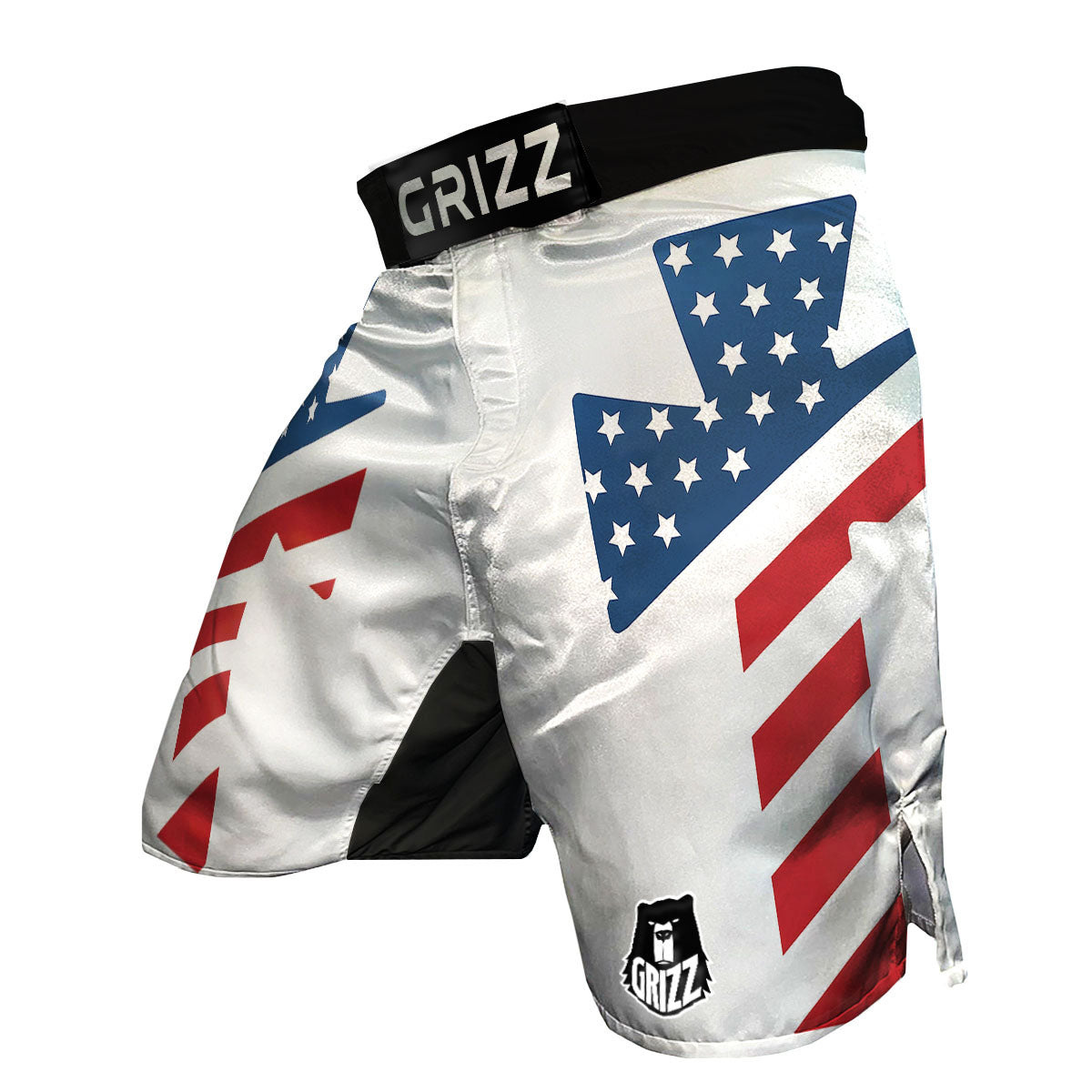 American Flag Christian Cross Print MMA Shorts-grizzshop