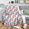 American Flag Donkey Pattern Print Blanket-grizzshop