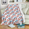 American Flag Donkey Pattern Print Blanket-grizzshop