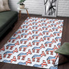 American Flag Donkey Pattern Print Floor Mat-grizzshop