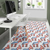 American Flag Donkey Pattern Print Floor Mat-grizzshop