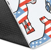 American Flag Donkey Pattern Print Floor Mat-grizzshop