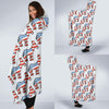 American Flag Donkey Pattern Print Hooded Blanket-grizzshop