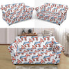 American Flag Donkey Pattern Print Loveseat Cover-grizzshop