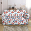 American Flag Donkey Pattern Print Loveseat Cover-grizzshop