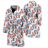 American Flag Donkey Pattern Print Men Long Robe-grizzshop