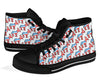 American Flag Donkey Pattern Print Men Women's High Top Shoes-grizzshop