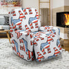 American Flag Donkey Pattern Print Recliner Cover-grizzshop