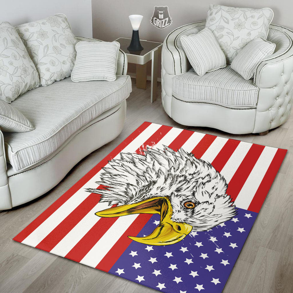 American Flag Eagle Print Floor Mat-grizzshop