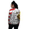 American Flag Eagle Print Women's Bomber Jacket-grizzshop