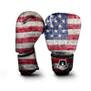 American Flag Grunge Print Boxing Gloves-grizzshop