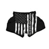 American Flag Grunge White And Black Print Muay Thai Boxing Shorts-grizzshop