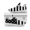 American Flag Monochrome Grunge Print White Athletic Shoes-grizzshop