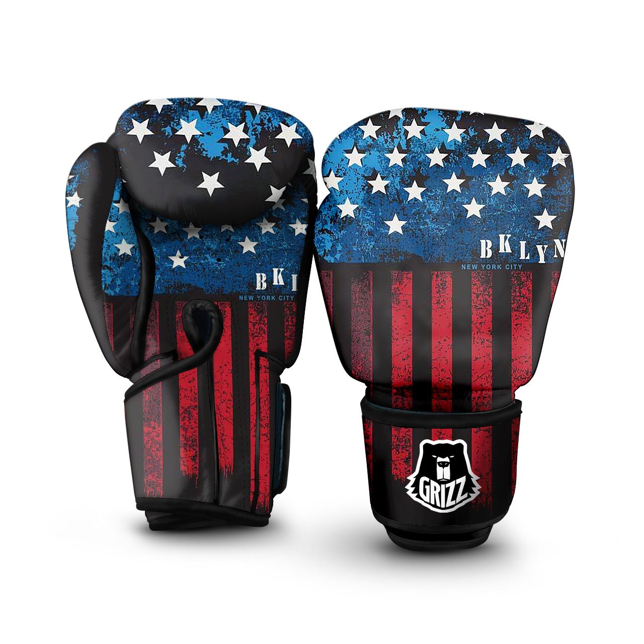American Flag Vintage Print Boxing Gloves-grizzshop